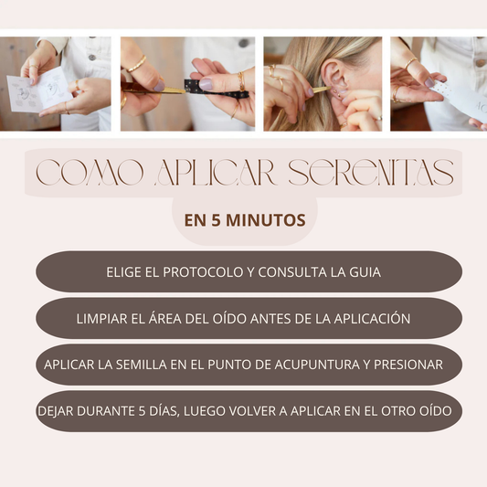 Serenitas 20 semillas auriculares (10+10 de regalo).