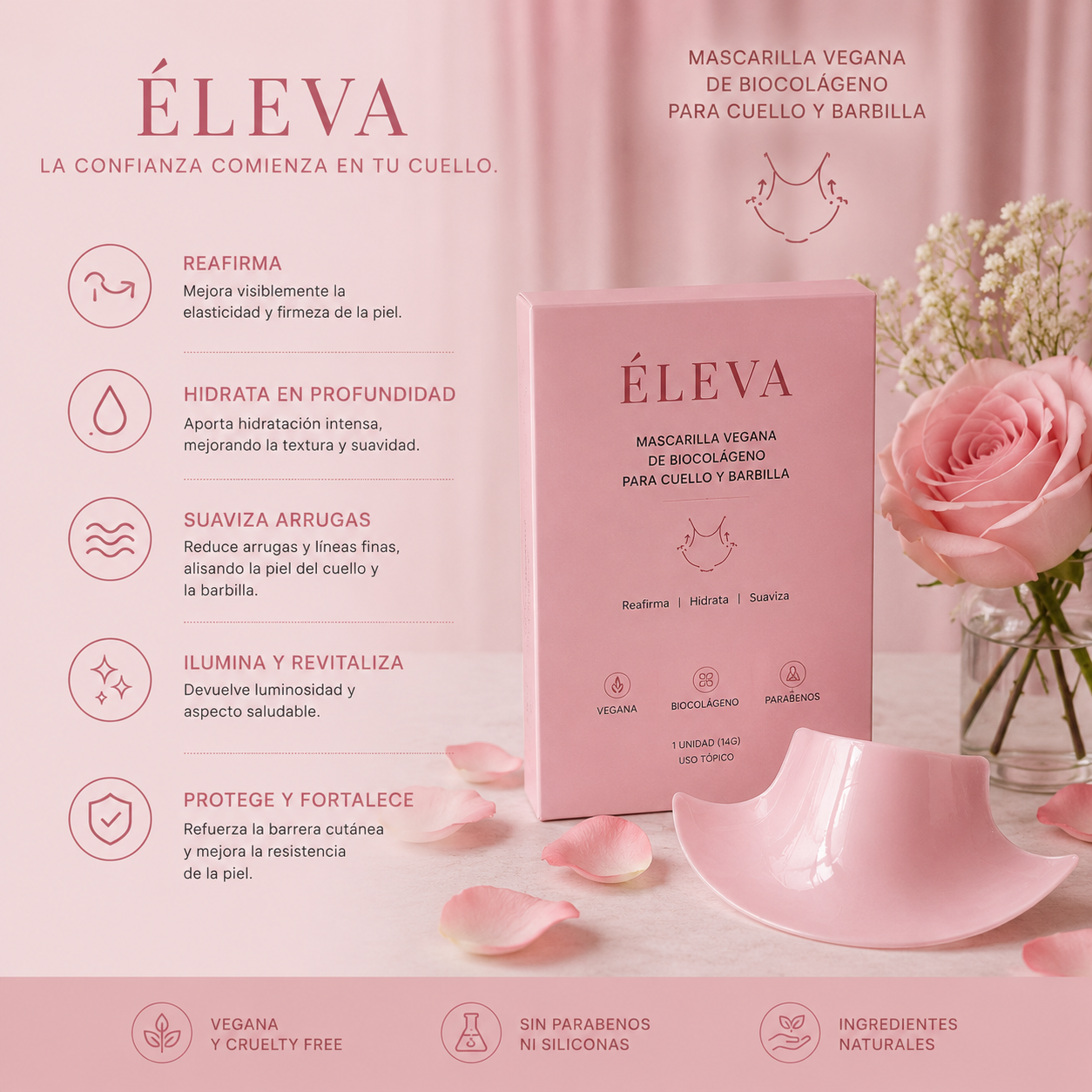 Mascarilla de Biocolágeno.  4+4 Gratis